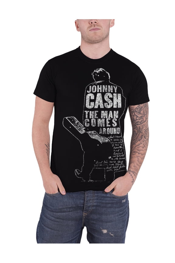 T Shirt The Man Comes Around logo new Official Mens Black