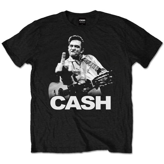 Johnny Cash Unisex T-Shirt Finger (Medium)