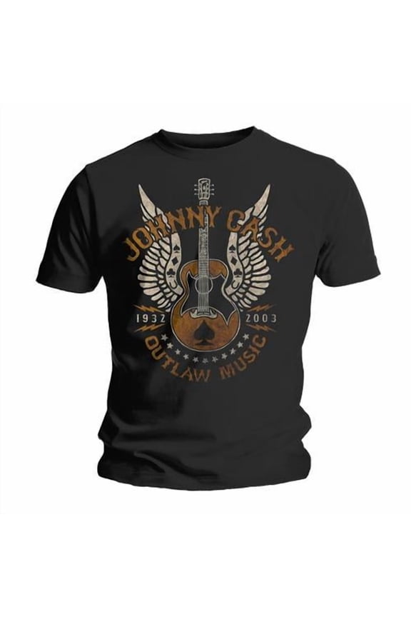 Johnny Cash Unisex T-Shirt Outlaw (X-Large)