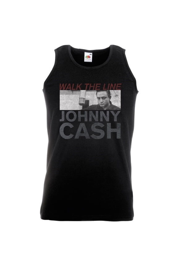 Johnny Cash Unisex Vest T-Shirt Studio Shot (Small)