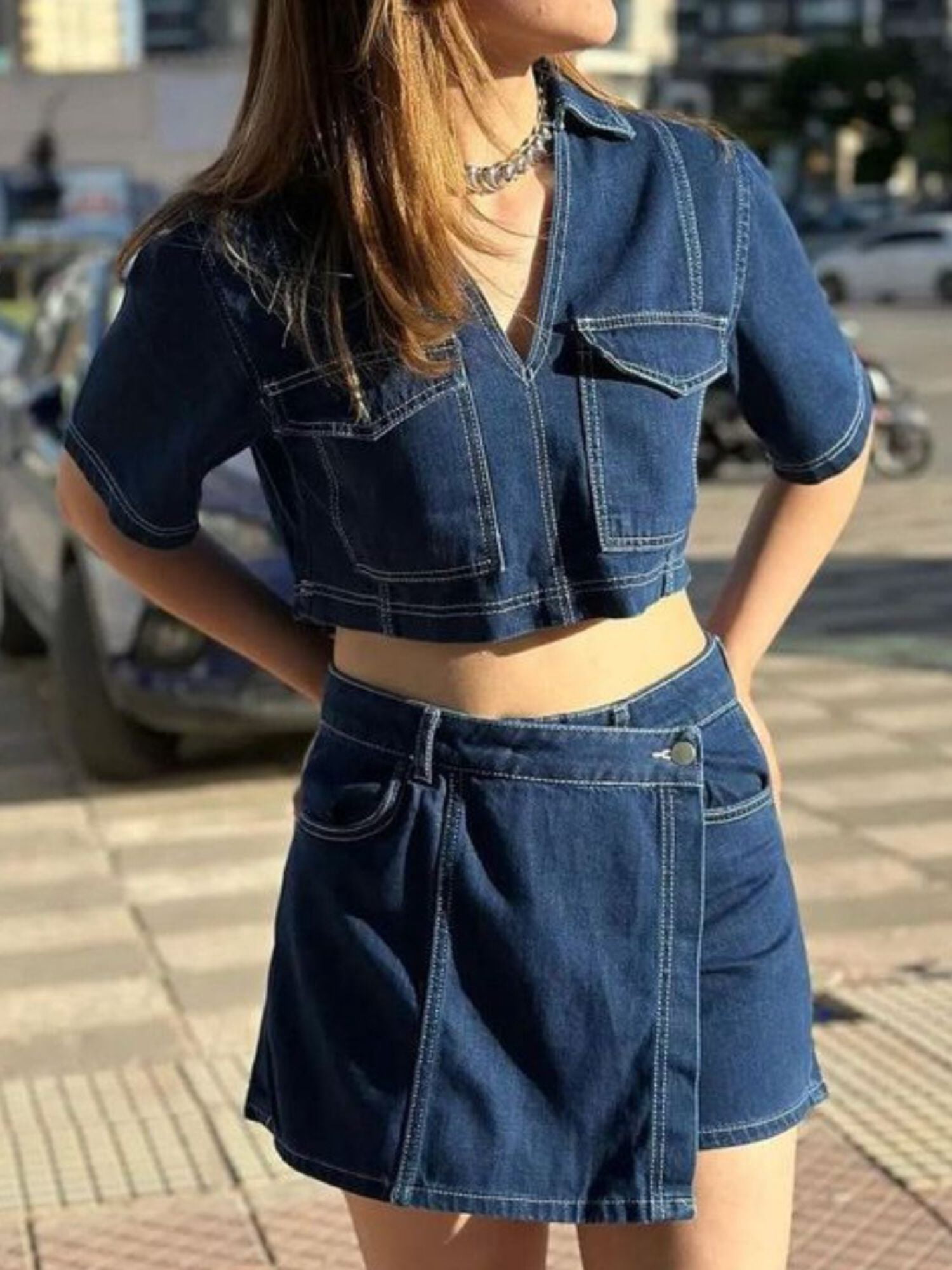 Johnny Collar Short Sleeve Top main image 1