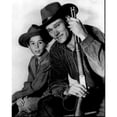 thumbnail image 1 of Johnny Crawford And Chuck Connors Posed For The Rifleman Black And White Photo Print - Item # MVM51409, 1 of 1