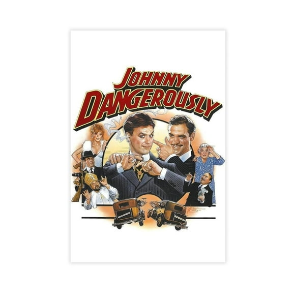 Johnny Dangerously Retro Old Movie Poster Art Classic Canvas Poster Bedroom Decor Landscape Office Room Decor Gift