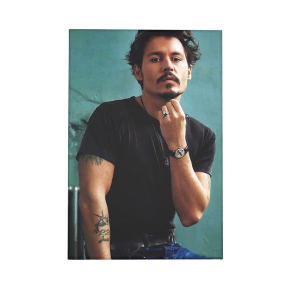 Johnny Depp Canvas Decorative Painting Wall Art Living Room Posters Bedroom Home Decorations 8"X12"