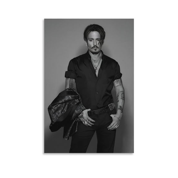 Johnny Depp Film Producer Art Poster Picture Print Wall Art Poster Painting Canvas Posters Artworks Gift Room Aesthetic 12x18inch(30x45cm)