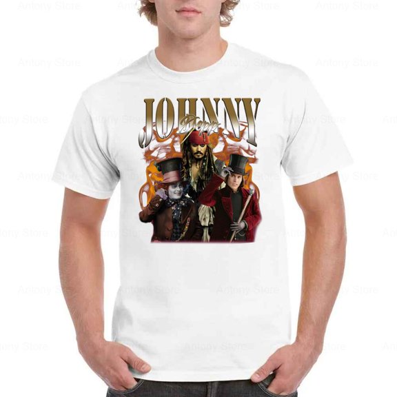 Johnny Depp Hollywood Vampire Actor Musician Fan T-shirt up to size 5XL.