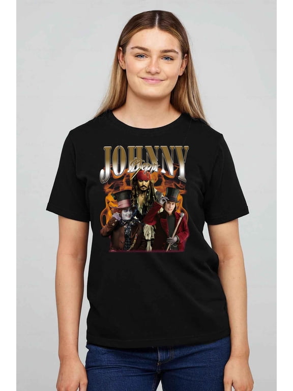Johnny Depp Hollywood Vampire Actor Musician Fan T-shirt up to size 5XL.