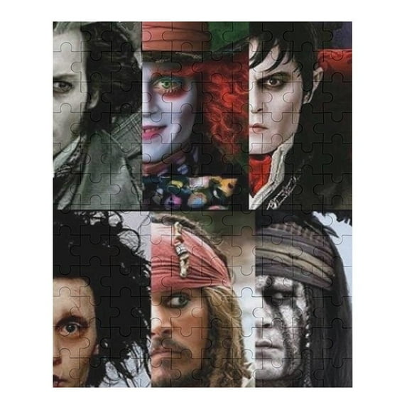 Johnny Depp Jigsaw Puzzle, Wood Puzzles Adult, 70 PCS Jigsaw Puzzle Perfect for Game Nights