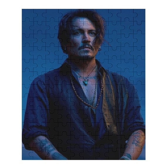 Johnny Depp Jigsaw Puzzle, Wood Puzzles Adult, 70 PCS Jigsaw Puzzle Perfect for Game Nights