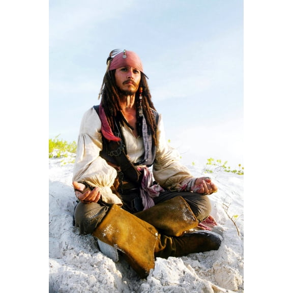 Johnny Depp Poster Jack Sparrow Art Poster 24x36 Square Adults Poster Time