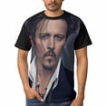 thumbnail image 1 of Johnny Depp Shirts Men's Short Sleeve Printed T-Shirt Graphic Comfortable Tee Tops Summer Blouse L, 1 of 5