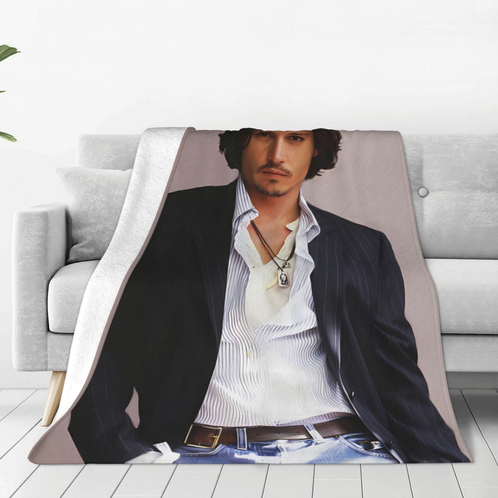 Johnny Depp Throw Blanket Couch Bed Sofa Soft Lightweight Warm Cozy ...