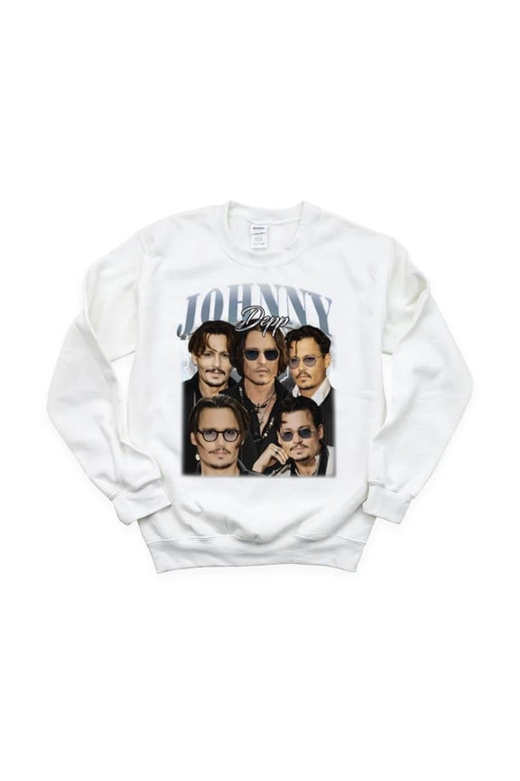 Johnny Depp Vintage Actor Movie Star Pirates Caribbean 90s Hollywood Fan Sweatshirt, for men & women, up to size 5XL