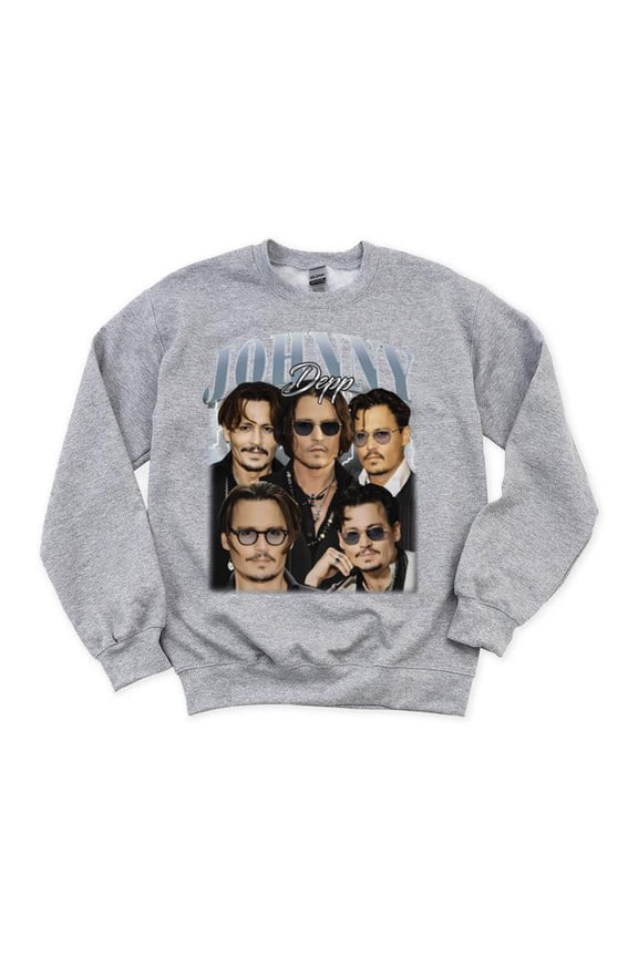 Johnny Depp Vintage Actor Movie Star Pirates Caribbean 90s Hollywood Fan Sweatshirt, for men & women, up to size 5XL