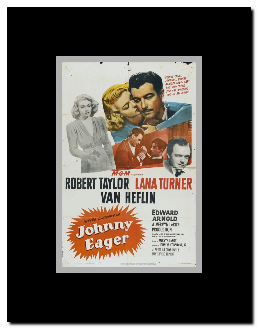 Johnny Eager Framed Movie Poster