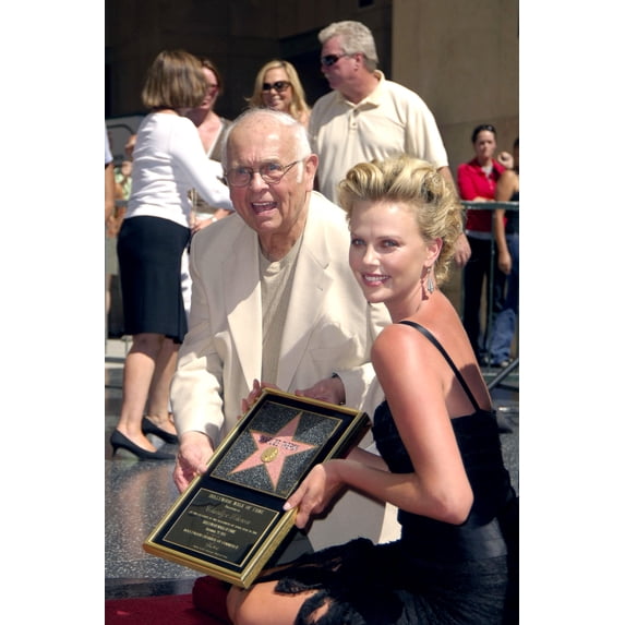Johnny Grant, Charlize Theron At The Induction Ceremony For Star On The Hollywood Walk Of Fame For Charlize Theron,