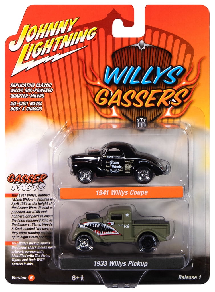 Johnny Lightning 1:64 1941 Willys Coupe And 1933 Willys Pickup 2 Car ...