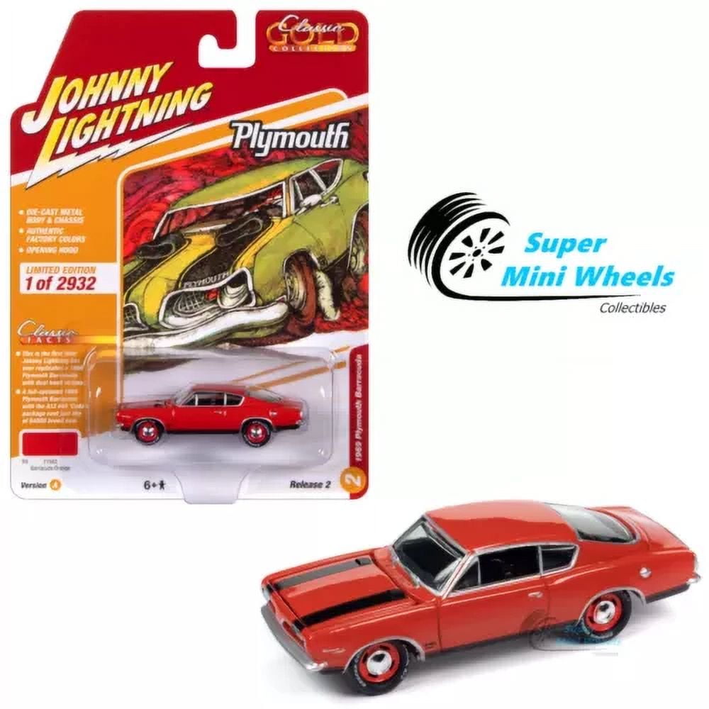 Johnny Lightning 1:64 1969 Plymouth Barracda (Orange) - Walmart.com
