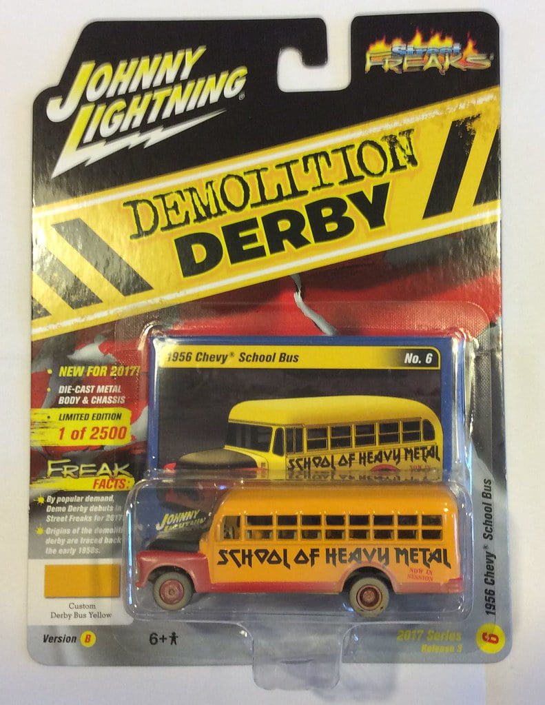Johnny's - yuyu Johnny Lightning 1:64 Scale 1956 Chevy School Bus - Walmart.com