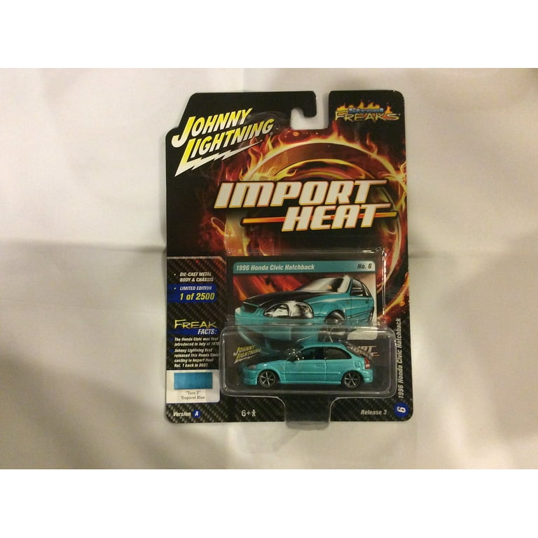 Johnny Lightning 1:64 Scale Blue 1996 Honda Civic Hatchback