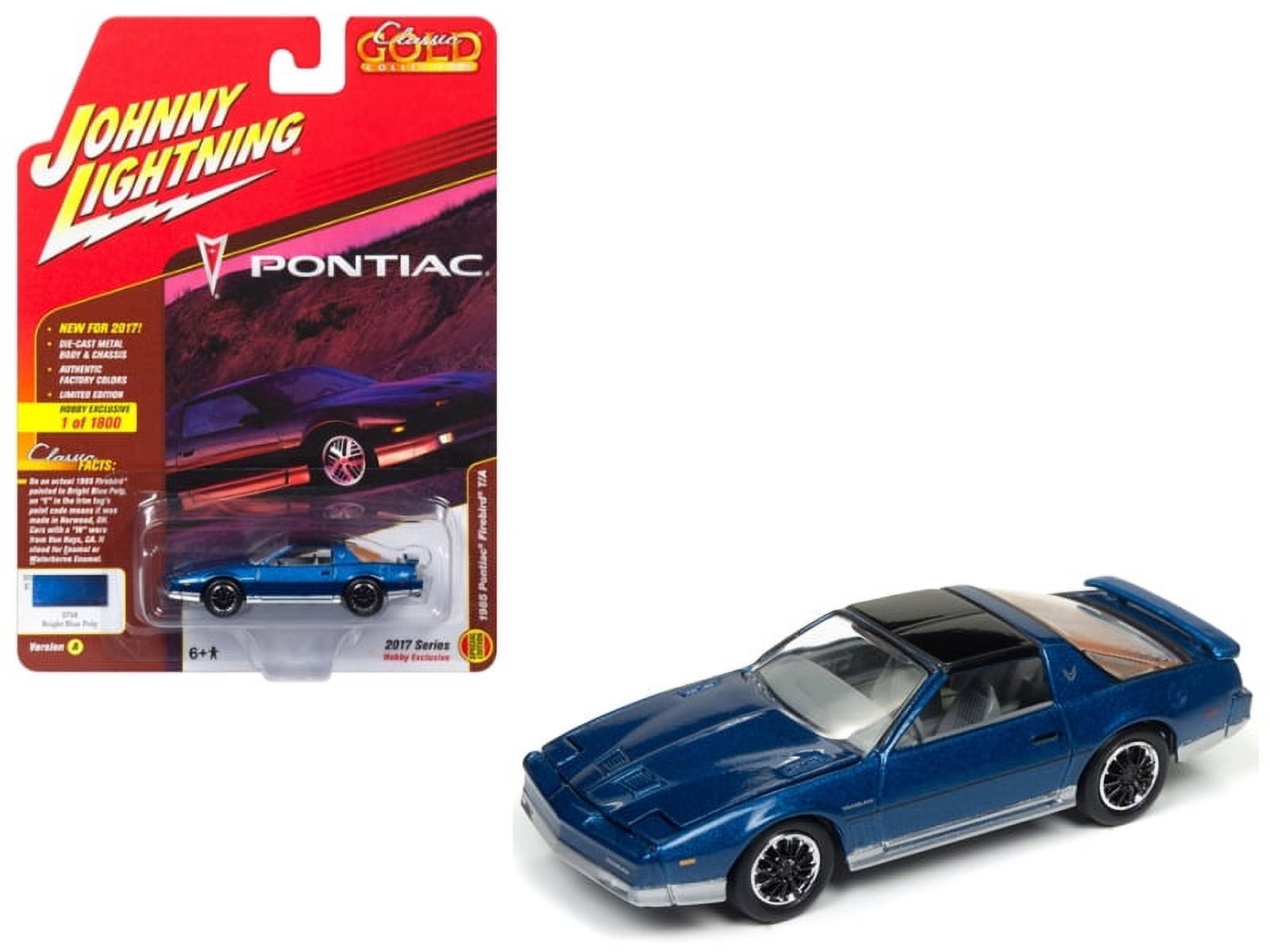 Johnny Lightning 1:64 Scale Bright Blue & Classic Gold 1985