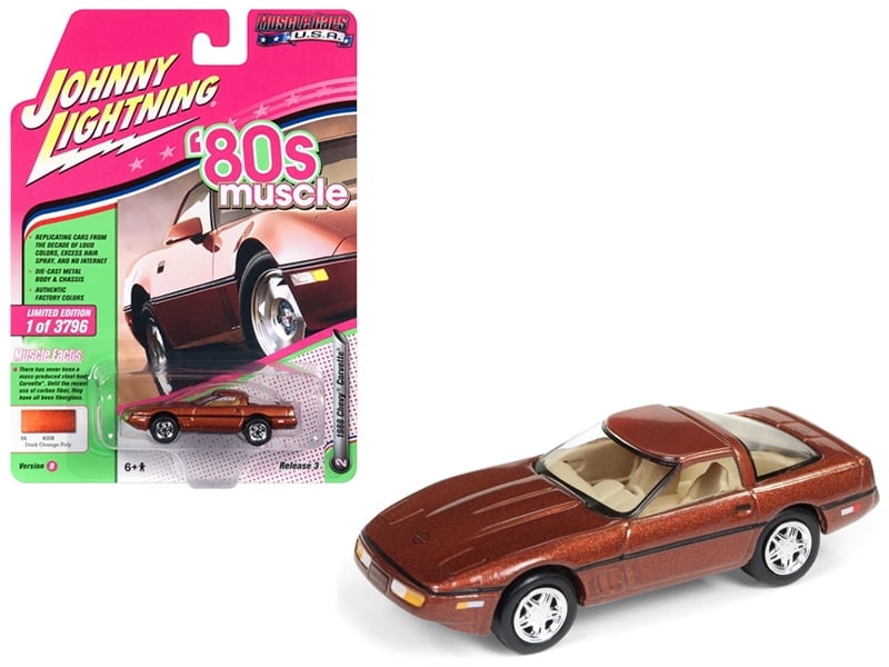 Johnny Lightning 1:64 Scale Red 1988 Chevrolet Corvette