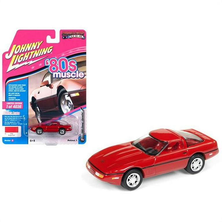 Johnny Lightning 1:64 Scale Red 1988 Chevrolet Corvette Diecast