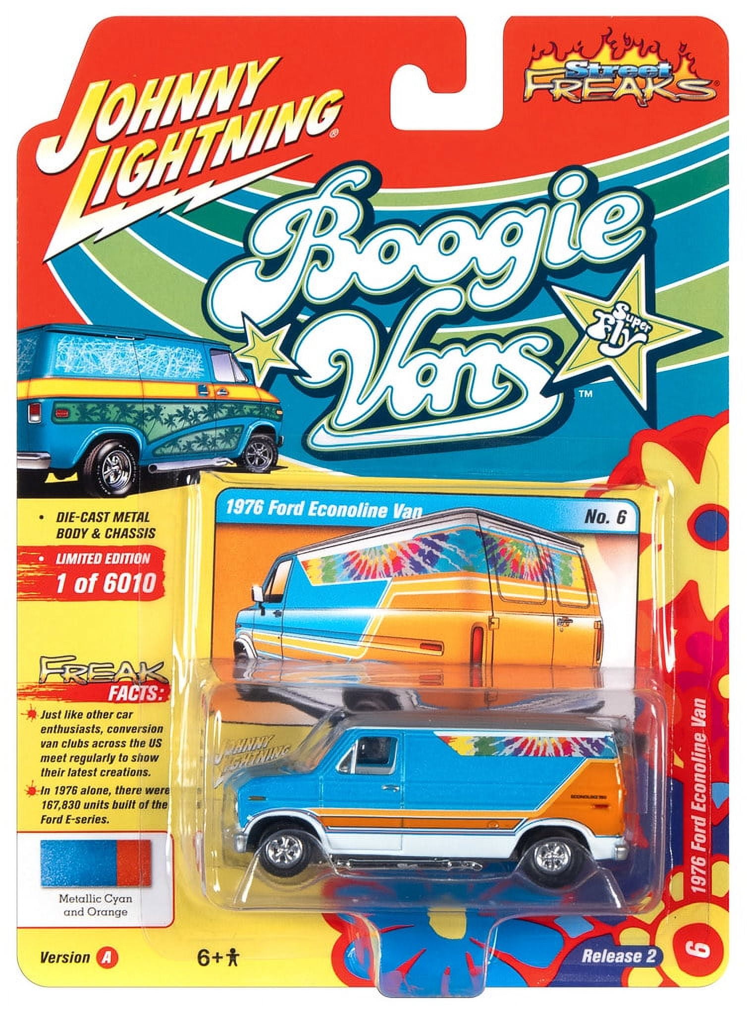 Johnny Lightning 1:64 Street Freaks Ver A 1976 Ford Econolinevan Cyan ...