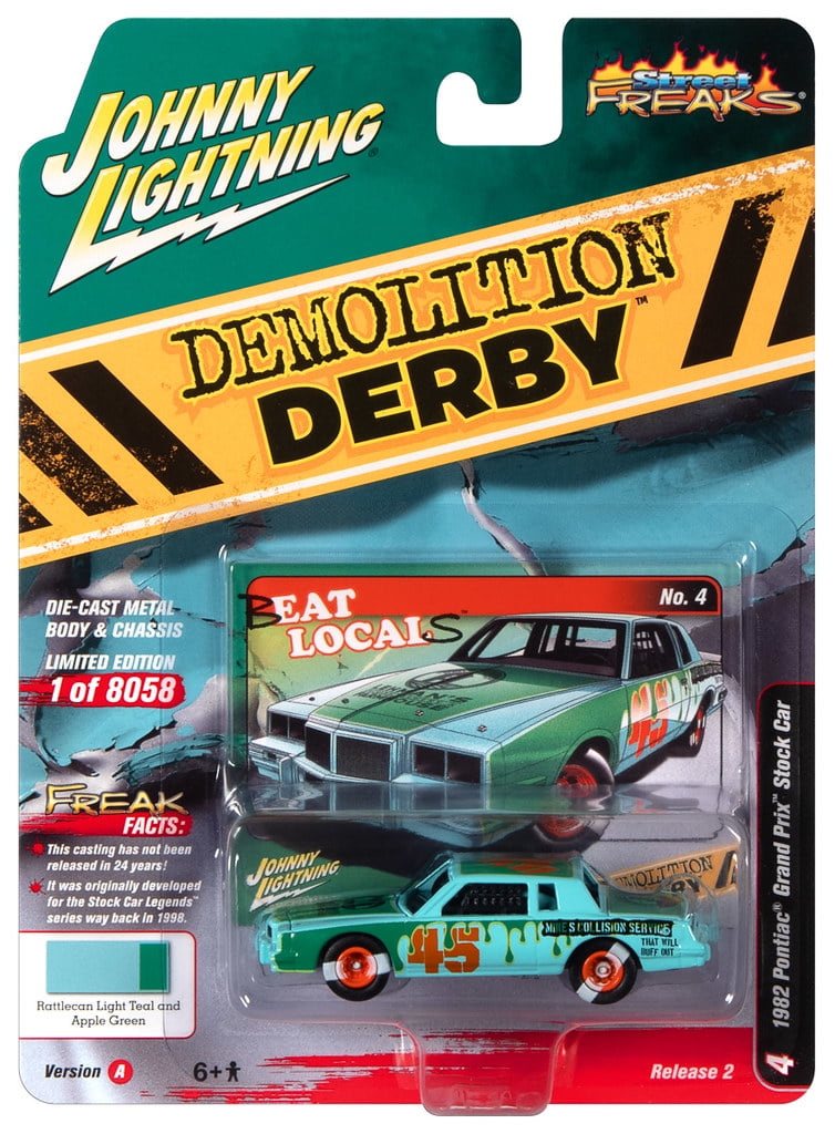 Johnny Lightning 1:64 Street Freaks Ver A 1982 Pontiac Grand Prix Stock Car Teal
