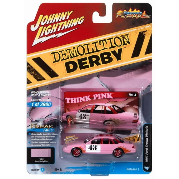 Johnny Lightning 1:64 Street Freaks Ver A 1997 Ford Crown Victoria Pink