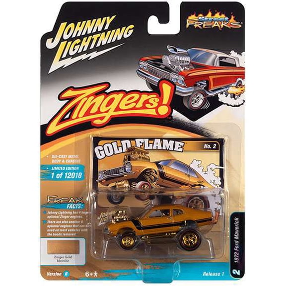 Johnny Lightning Street Freaks 1972 Ford Maverick Diecast Car [Version B]