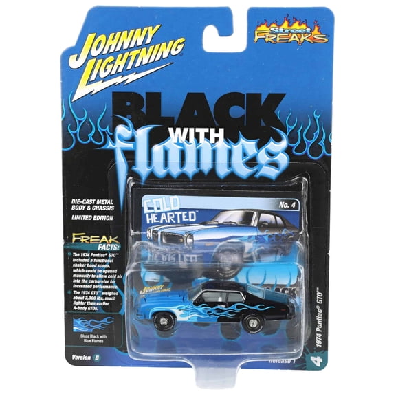 Johnny Lightning 1:64 Street Freaks Ver B 1974 Pontiac Gto Gloss Black