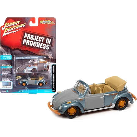 Johnny Lightning 1:64 Street Freaks Ver B 1975 Vw Super Beetle Blue Primer