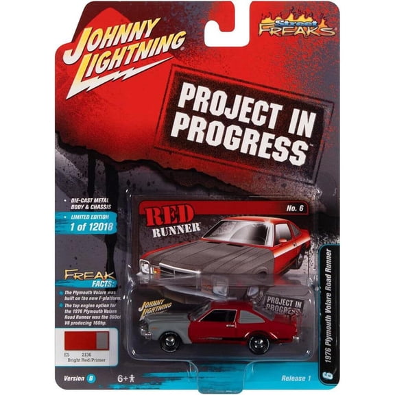 Johnny Lightning Street Freaks 1976 Plymouth Volare Road Runner Diecast Car
