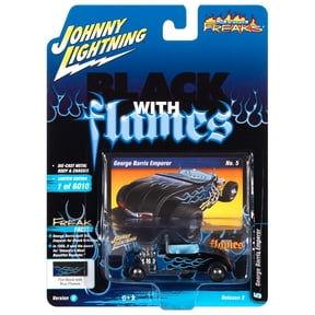 Johnny Lightning 1:64 Street Freaks Ver B George Barris Emperor Black W Flames
