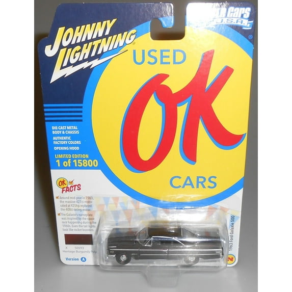 Johnny Lightning 1963 Ford Galaxie 500 Black Muscle Cars USA NEW 2022