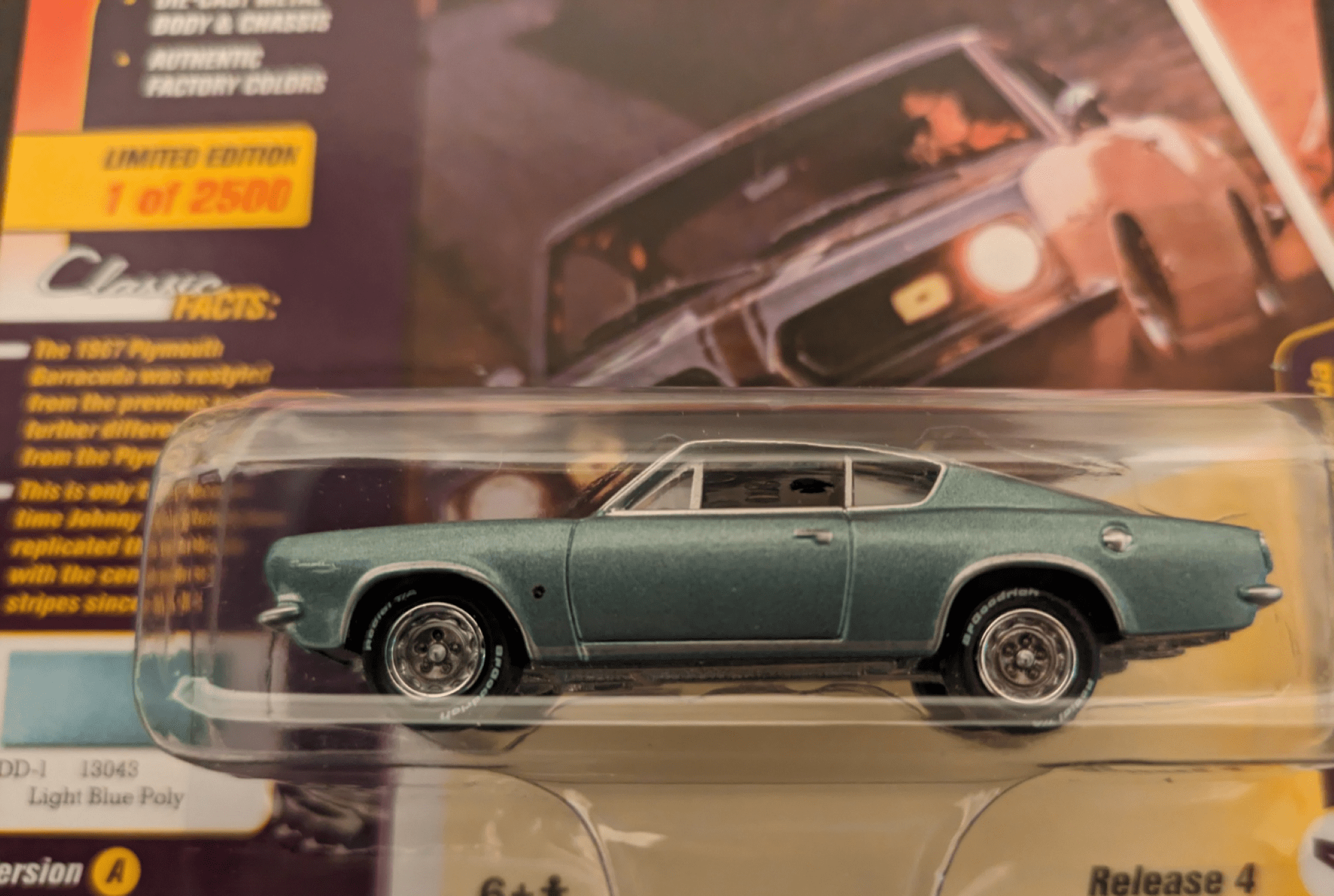 Johnny Lightning 1967 Plymouth Barracuda Car Toy