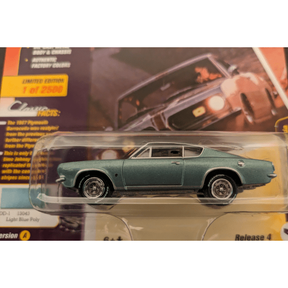 Johnny Lightning 1967 Plymouth Barracuda Car Toy