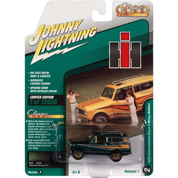 Johnny Lightning Classic Gold Collection 1979 International Scout II Midas Edition Diecast Car