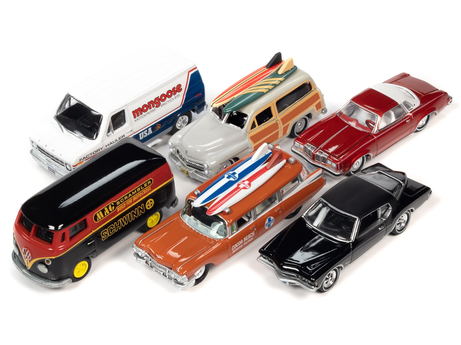 Johnny Lightning 2-Packs 2024 Release 1 Set A - 6 Piece 1/64 Diecast Model Car Collection (JLPK023A) - View #3