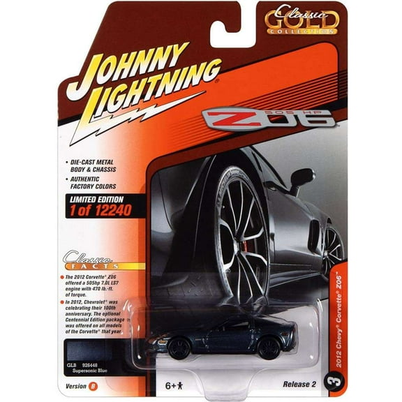 Johnny Lightning Classic Gold Collection 2012 Chevy Corvette Z06 Diecast Car [Version B]