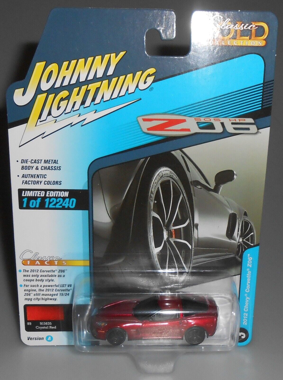 Johnny Lightning 2012 Chevrolet Corvette Z06 Supersonic Blue