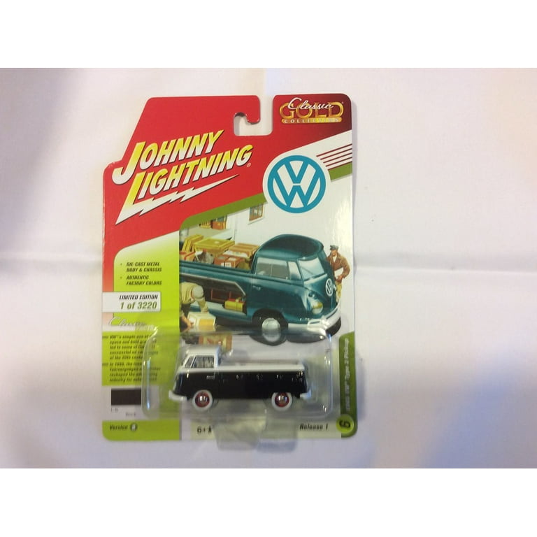 Johnny Lightning Black 1965 Volkswagen Type 2 Diecast Pickup Truck