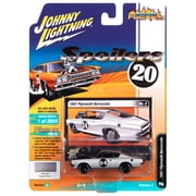 Johnny Lightning Bright Silver 1967 Plymouth Barracuda Car Play Vehicle
