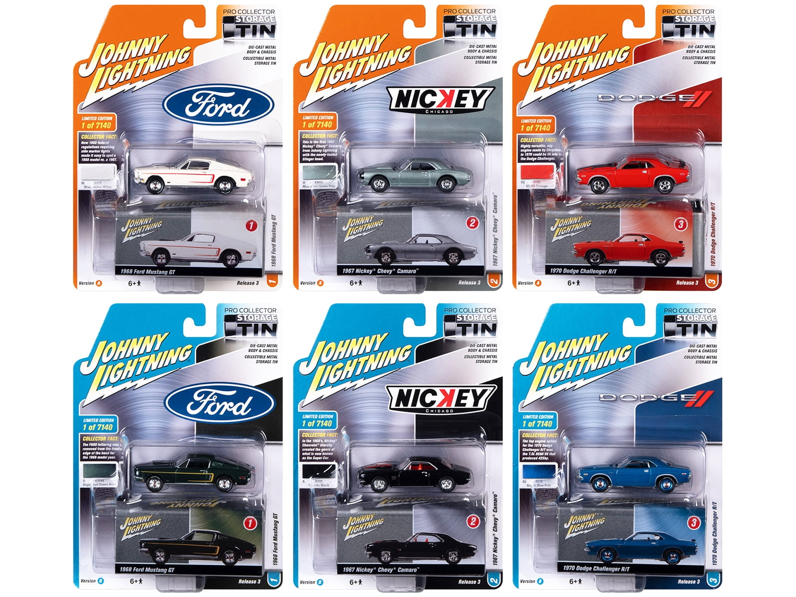 Johnny Lightning moon eyes  6台セット Johnny Lightning Moon Eyes Set Of 6 LIMITED EDITION DIE-CAST