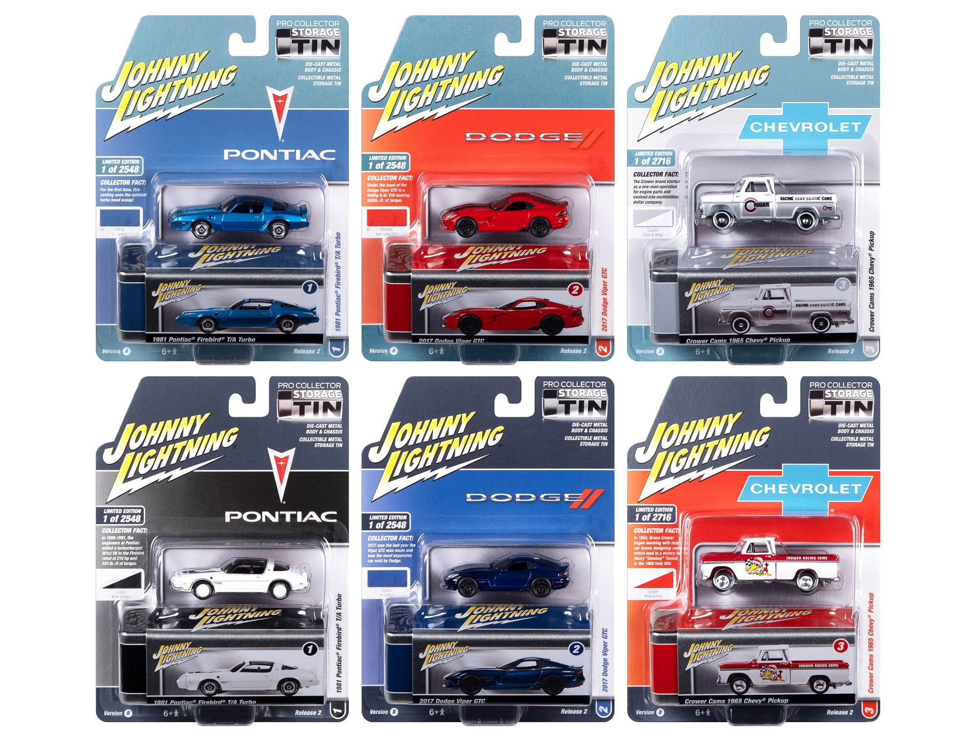 Collector's Tin Set of 6 1/64 Scale Diecast