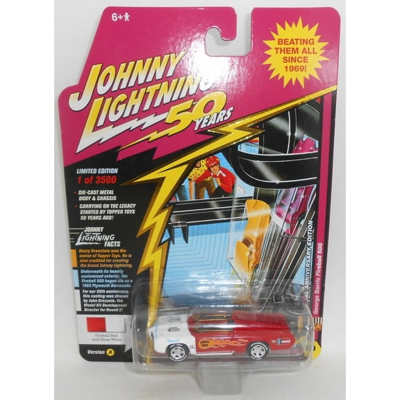 Johnny Lightning JLCG018 Classic Gold VER A George Barris Fireball 500 Red