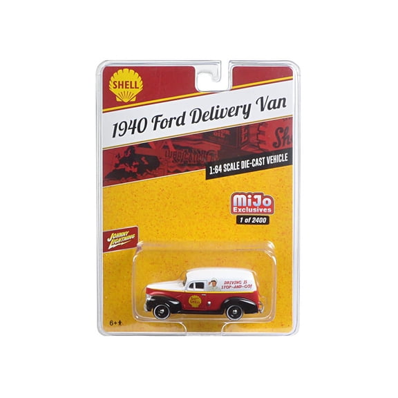 1940 Ford Delivery Van "Shell" 1 64 Diecast Model Car by Johnny Lightning