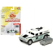 2004 Hummer H1 and Game Token Monopoly 85th Anniversary Pop Culture Series 1/64 Diecast Model Car by Johnny Lightning