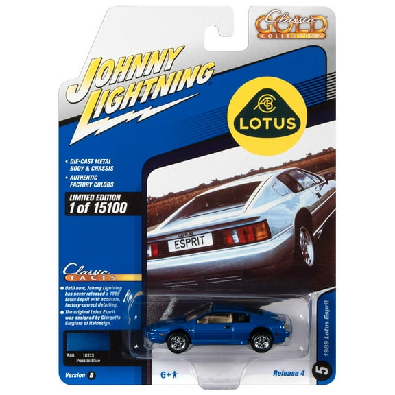 Johnny Lightning Jlcg027 Classic Gold Ver B 1989 Lotus Esprit Pacific Blue